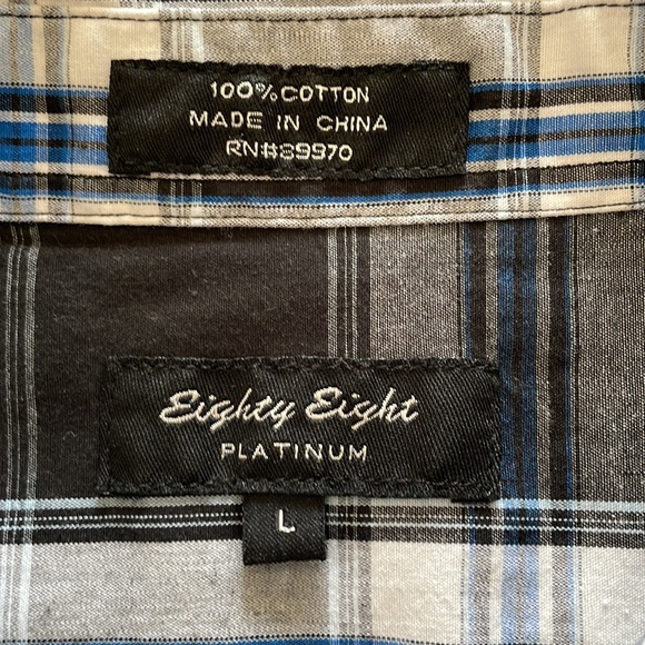 Eighty Eight Men’s Plaid Button-down - Picture 3 of 7